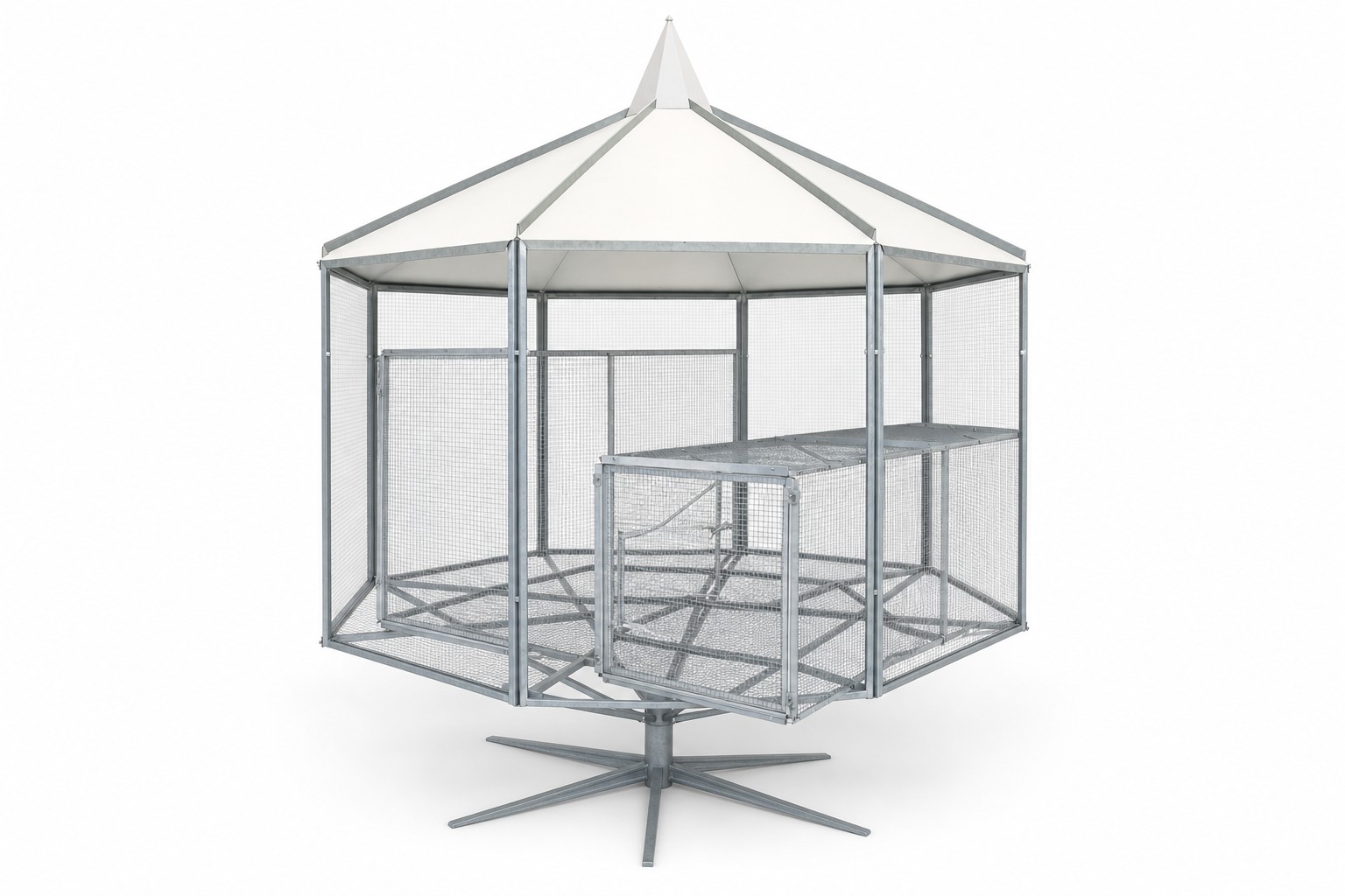 Raised Pavilion Mesh Aviary by Bonwick & Co