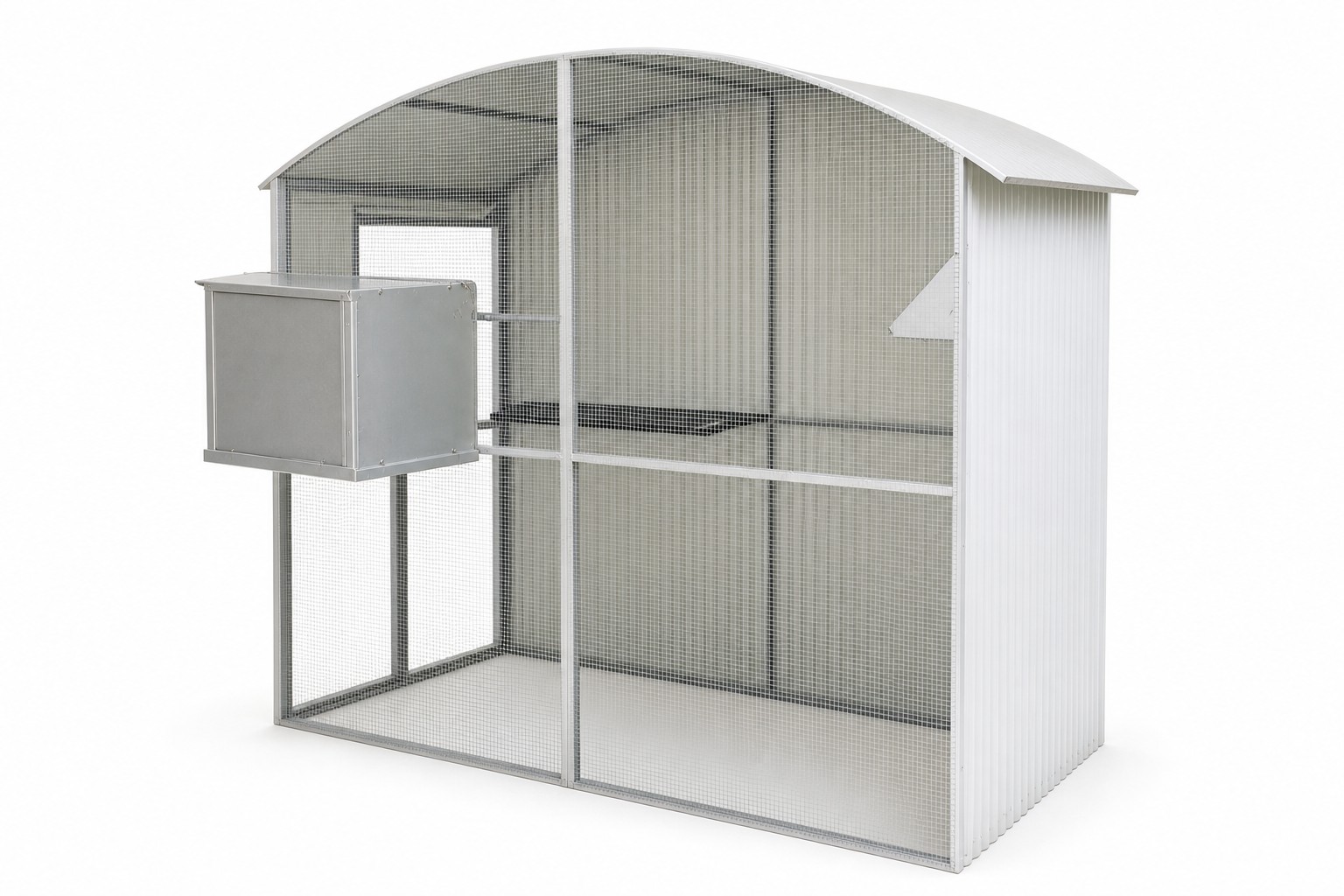Curved-Roof Side-Shelter Coop by Bonwick & Co