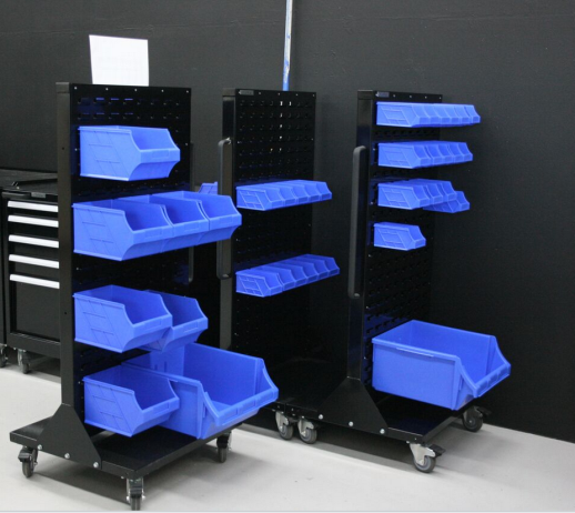 Boscotek line-feed trolleys with parts bins