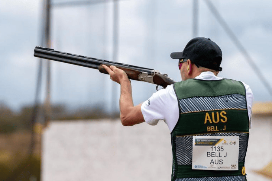Josh Bell preparing for shooting event supported by OPIE Manufacturing Group ahead of Paris Games 2024