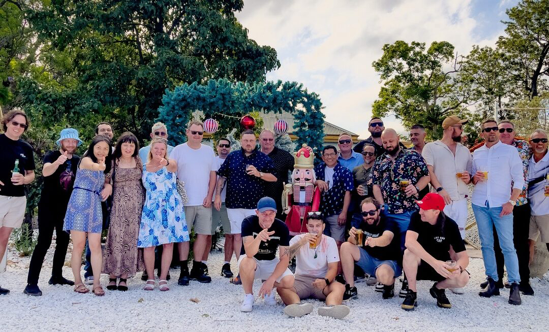 OPIE Manufacturing Group Christmas party 2023 at Emu Hall with festive decorations and team celebration