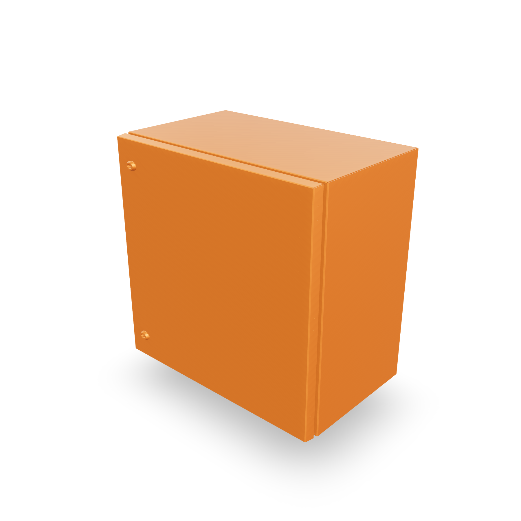 Empco Industrial Enclosure (Electric Orange) — 400 × 400 × 255mm