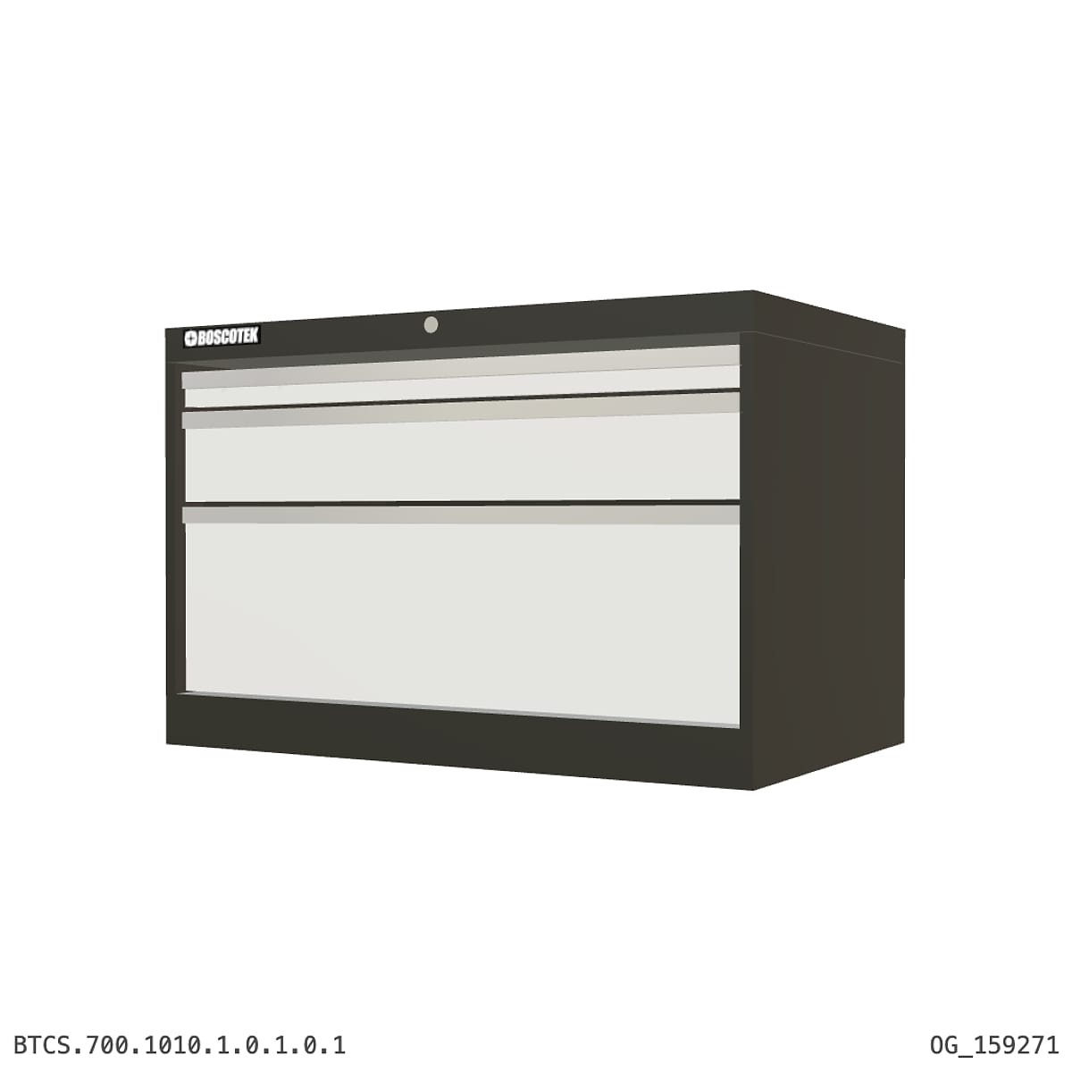 HD Cabinet 1010W × 700H — S Series, 3-Drawer by Boscotek