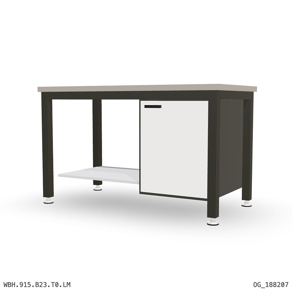 Heavy Duty Workbench 1500mm — Laminated Timber (42mm HDF), under-bench storage by Boscotek