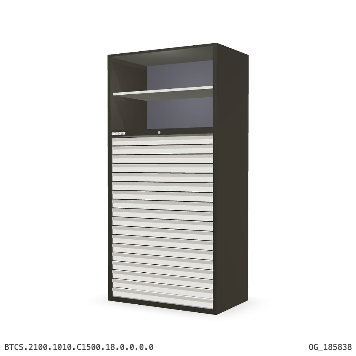 Combination Cabinet 1010W × 2100H — S Series, C1500 Drawer Bay by Boscotek