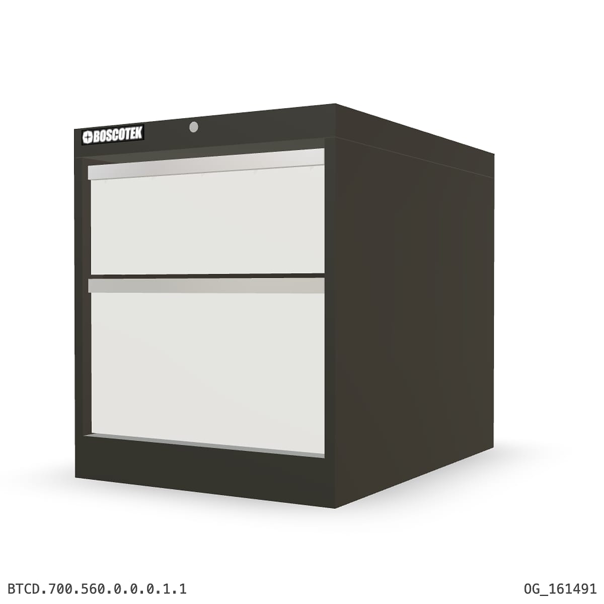 HD Cabinet 560W × 700H — D Series, 2-Drawer by Boscotek