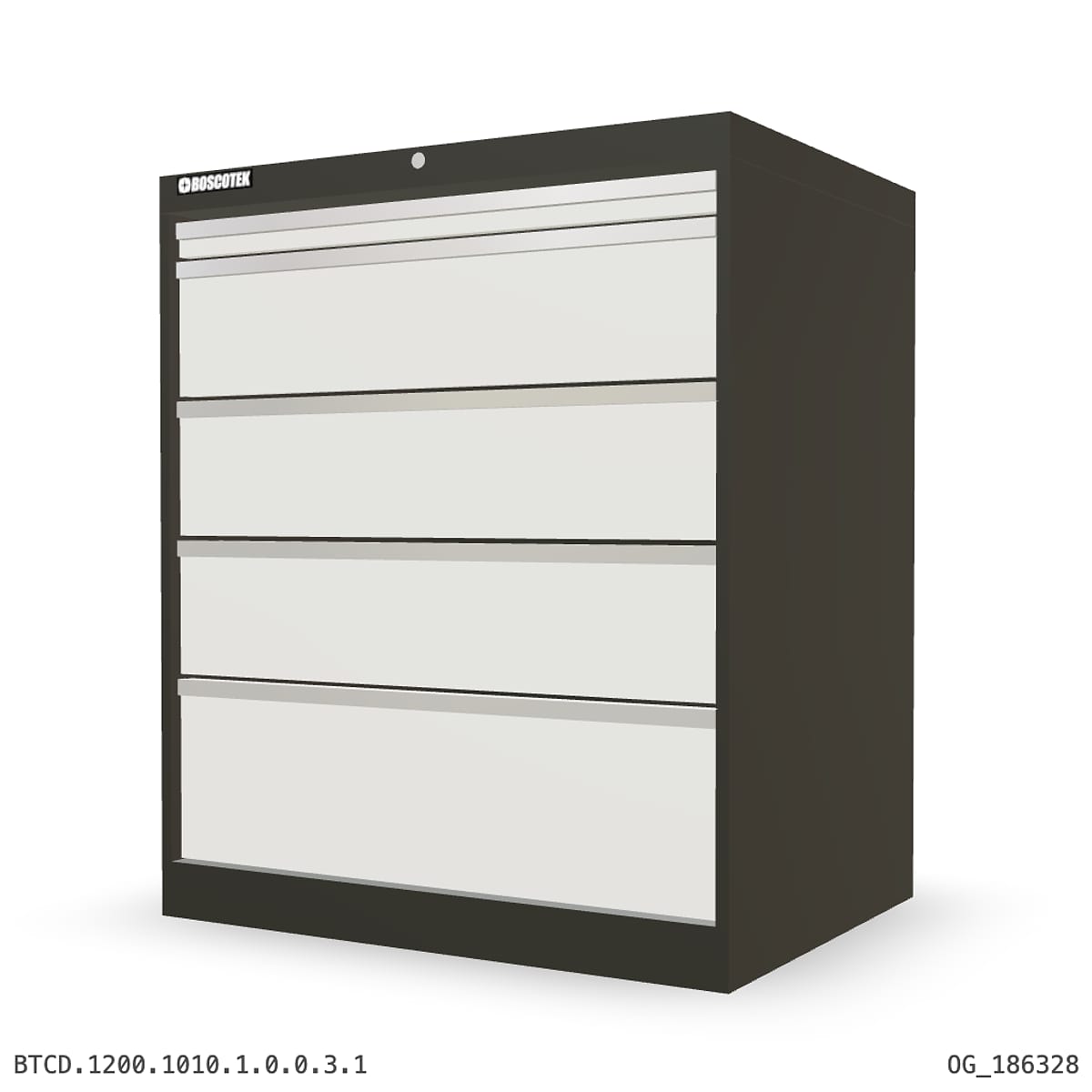 HD Cabinet 1010W × 1200H — D Series, 5-Drawer by Boscotek