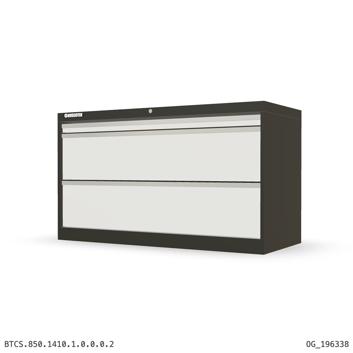 HD Cabinet 1410W × 850H — S Series, 3-Drawer by Boscotek