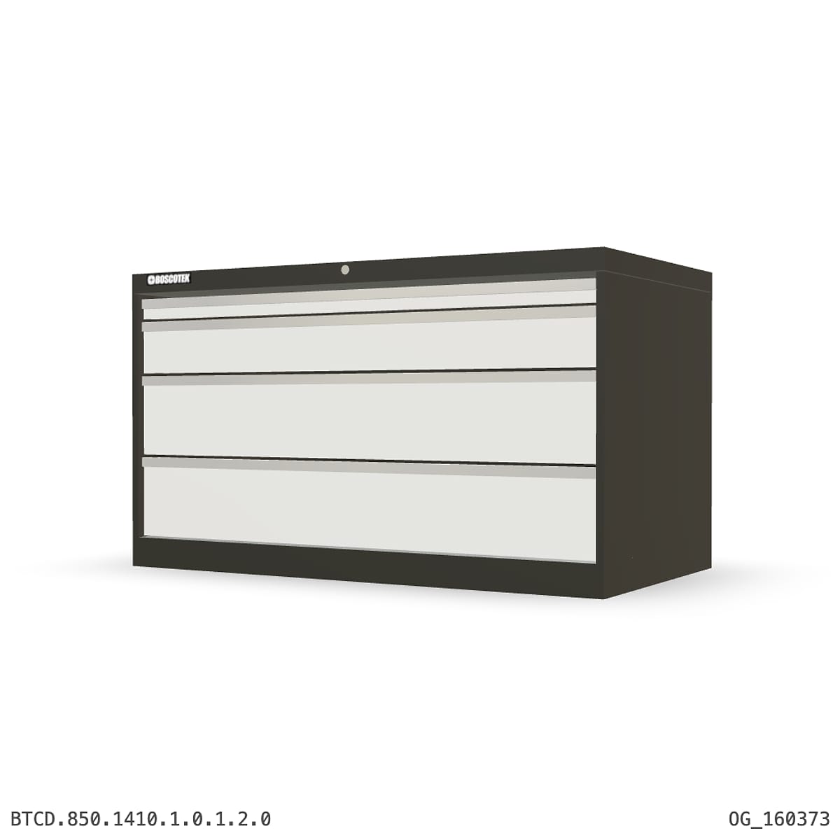 HD Cabinet 1410W × 850H — D Series, 4-Drawer by Boscotek