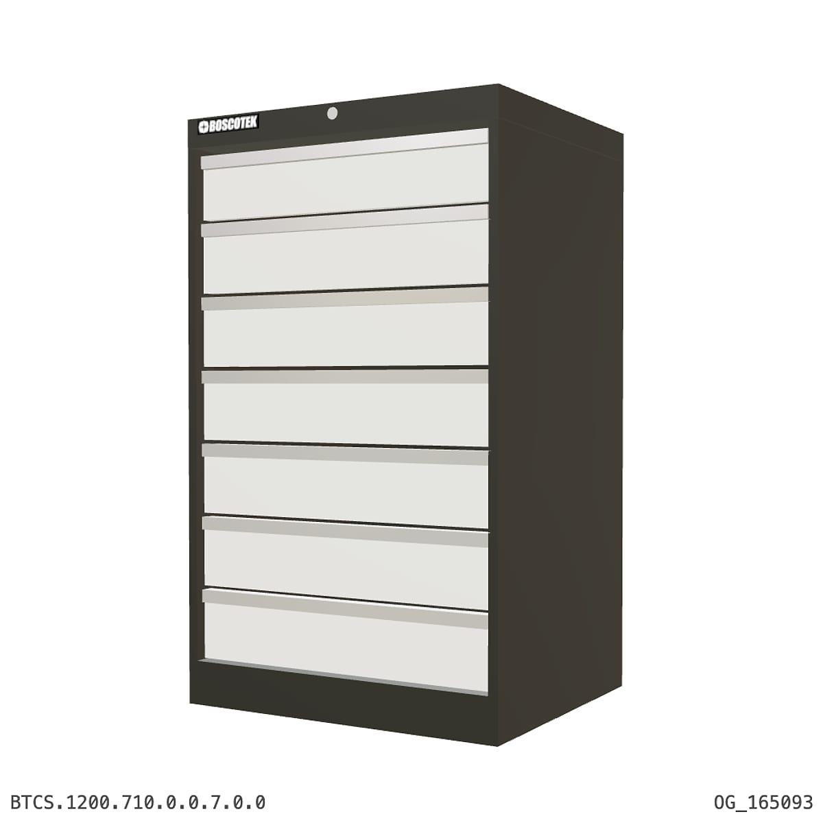 HD Cabinet 710W × 1200H — S Series, 7-Drawer by Boscotek