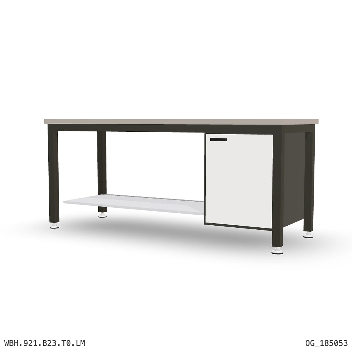 Heavy Duty Workbench 2100mm — Laminated Timber (42mm HDF), under-bench storage by Boscotek