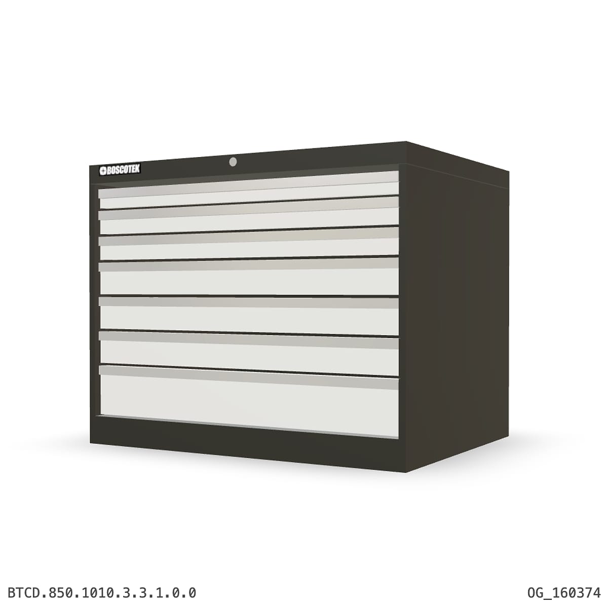 HD Cabinet 1010W × 850H — D Series, 7-Drawer by Boscotek