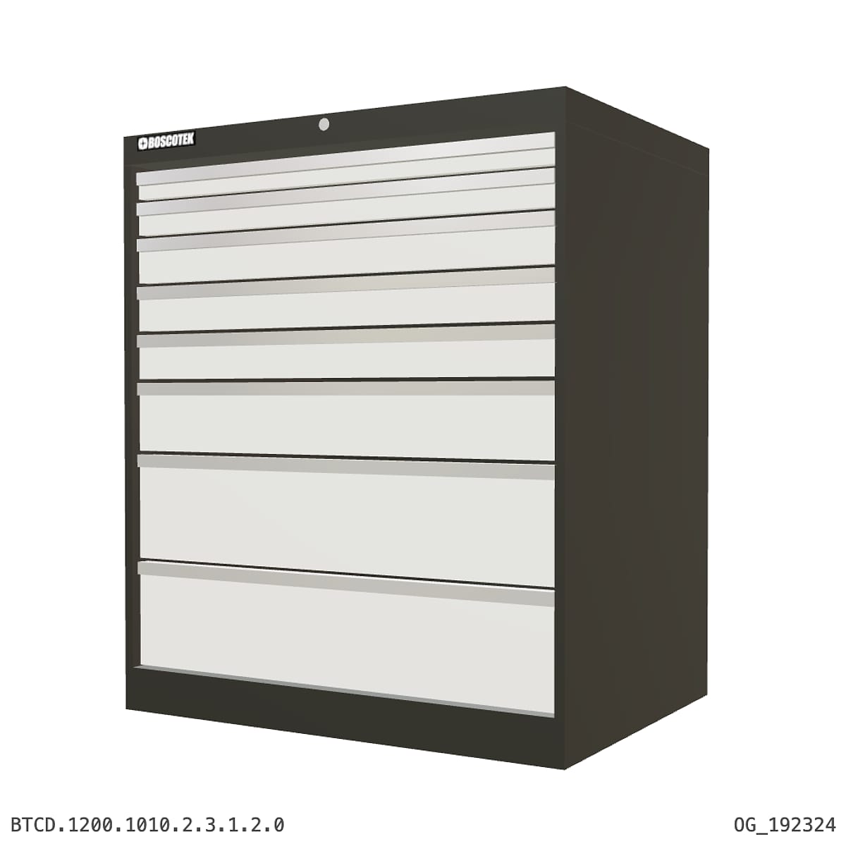 HD Cabinet 1010W × 1200H — D Series, 8-Drawer by Boscotek