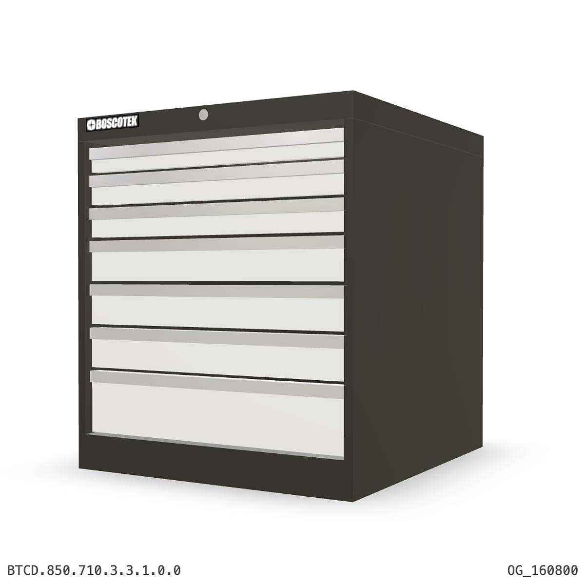 HD Cabinet 710W × 850H — D Series, 7-Drawer by Boscotek