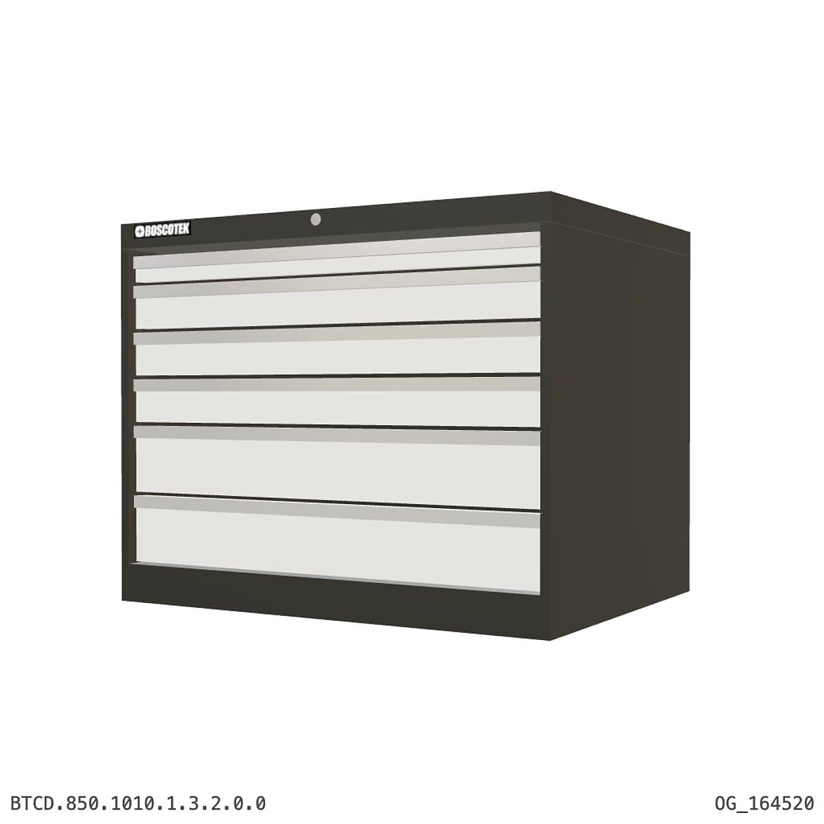 HD Cabinet 1010W × 850H — D Series, 6-Drawer by Boscotek