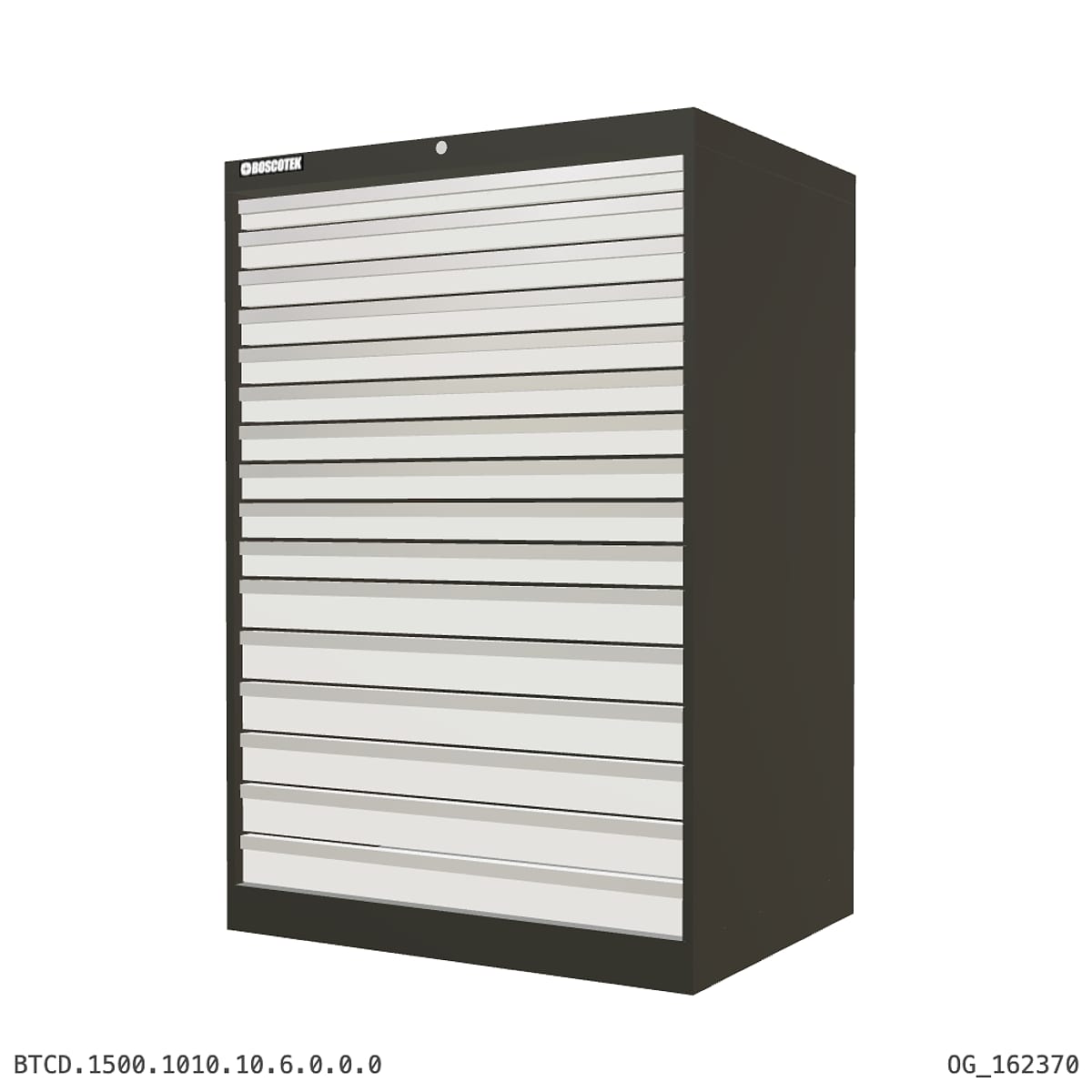 HD Cabinet 1010W × 1500H — D Series, 16-Drawer by Boscotek