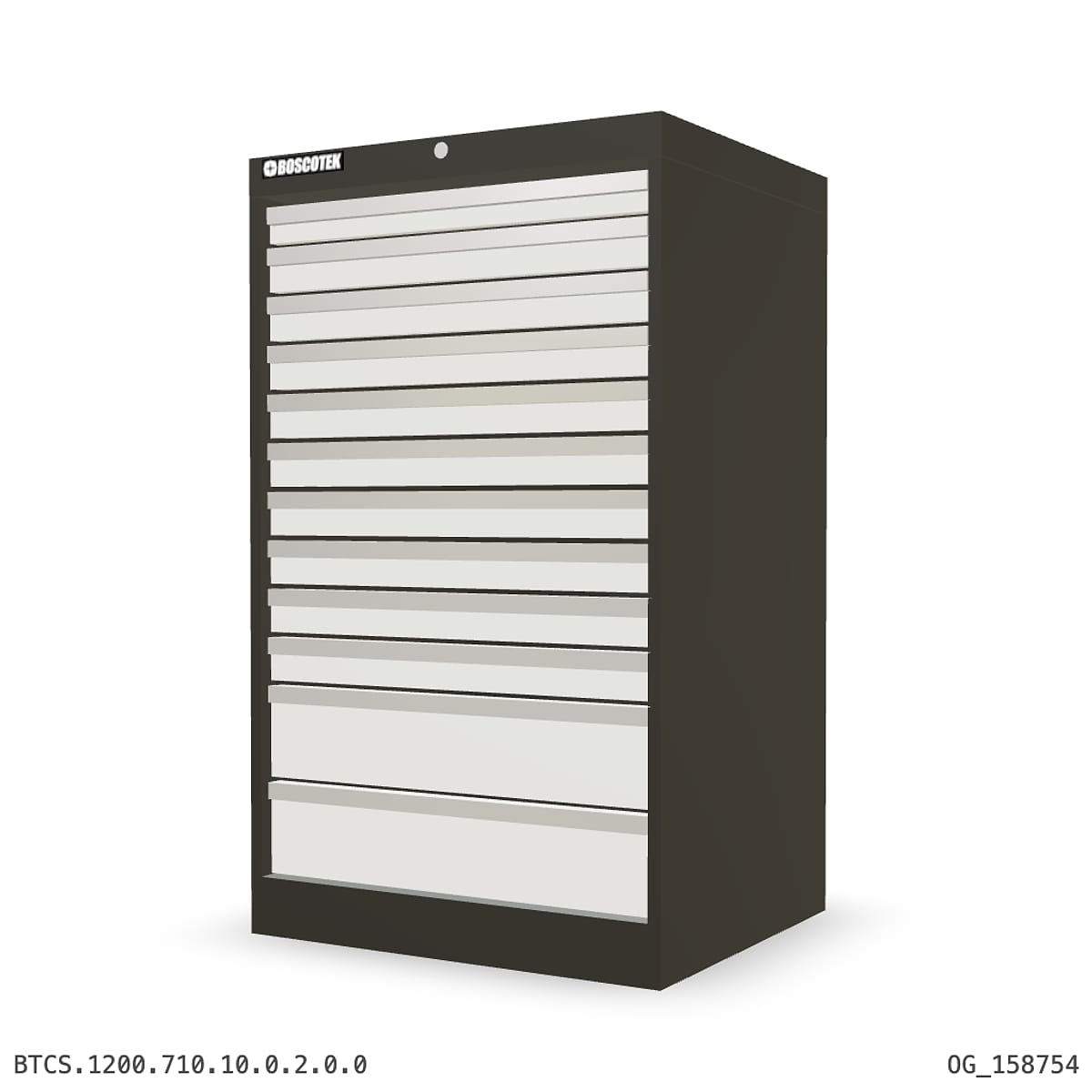 HD Cabinet 710W × 1200H — S Series, 12-Drawer by Boscotek