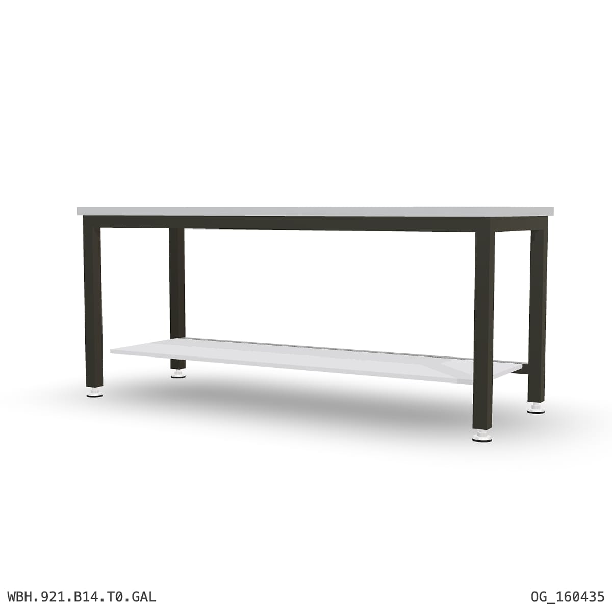Heavy Duty Workbench 2100mm — Galvanised Steel, under-bench storage by Boscotek