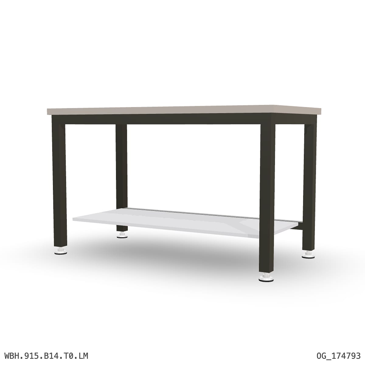 Heavy Duty Workbench 1500mm — Laminated Timber (42mm HDF), under-bench storage by Boscotek