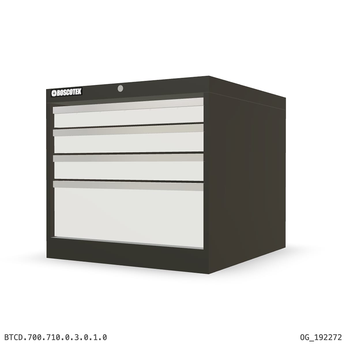 HD Cabinet 710W × 700H — D Series, 4-Drawer by Boscotek