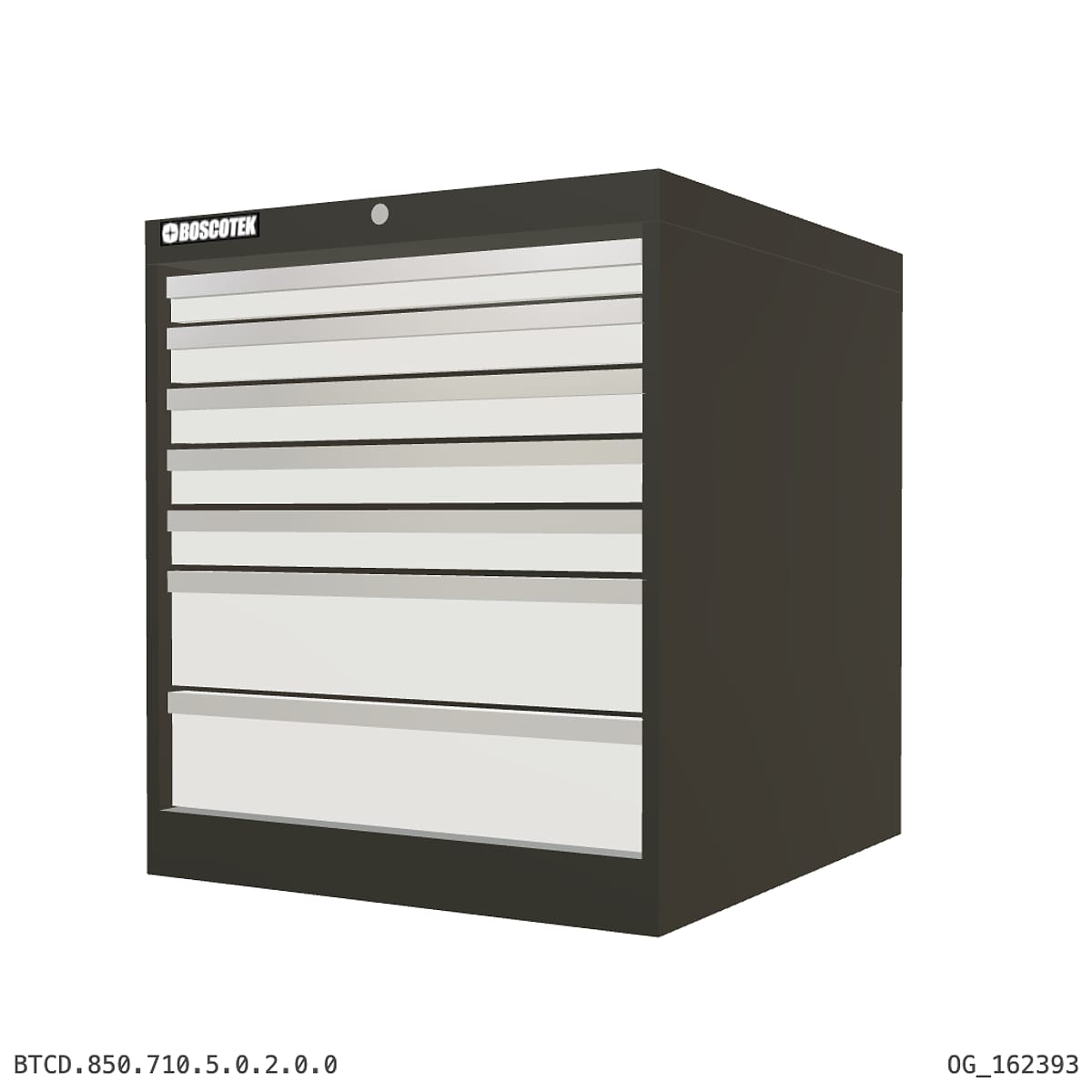 HD Cabinet 710W × 850H — D Series, 7-Drawer by Boscotek