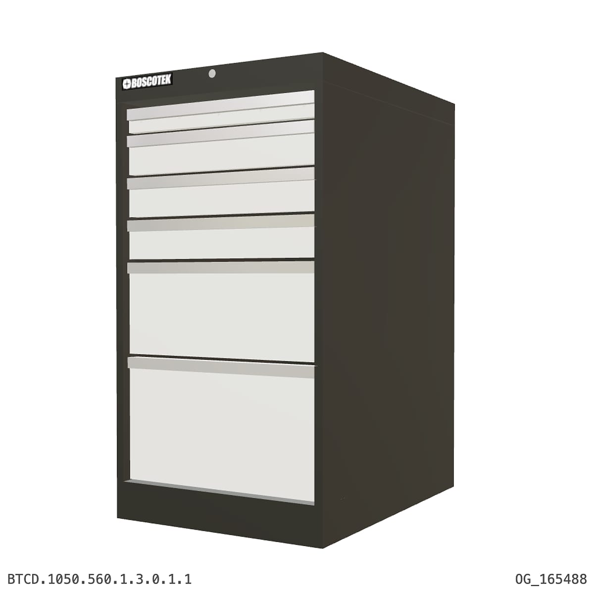 HD Cabinet 560W × 1050H — D Series, 6-Drawer by Boscotek