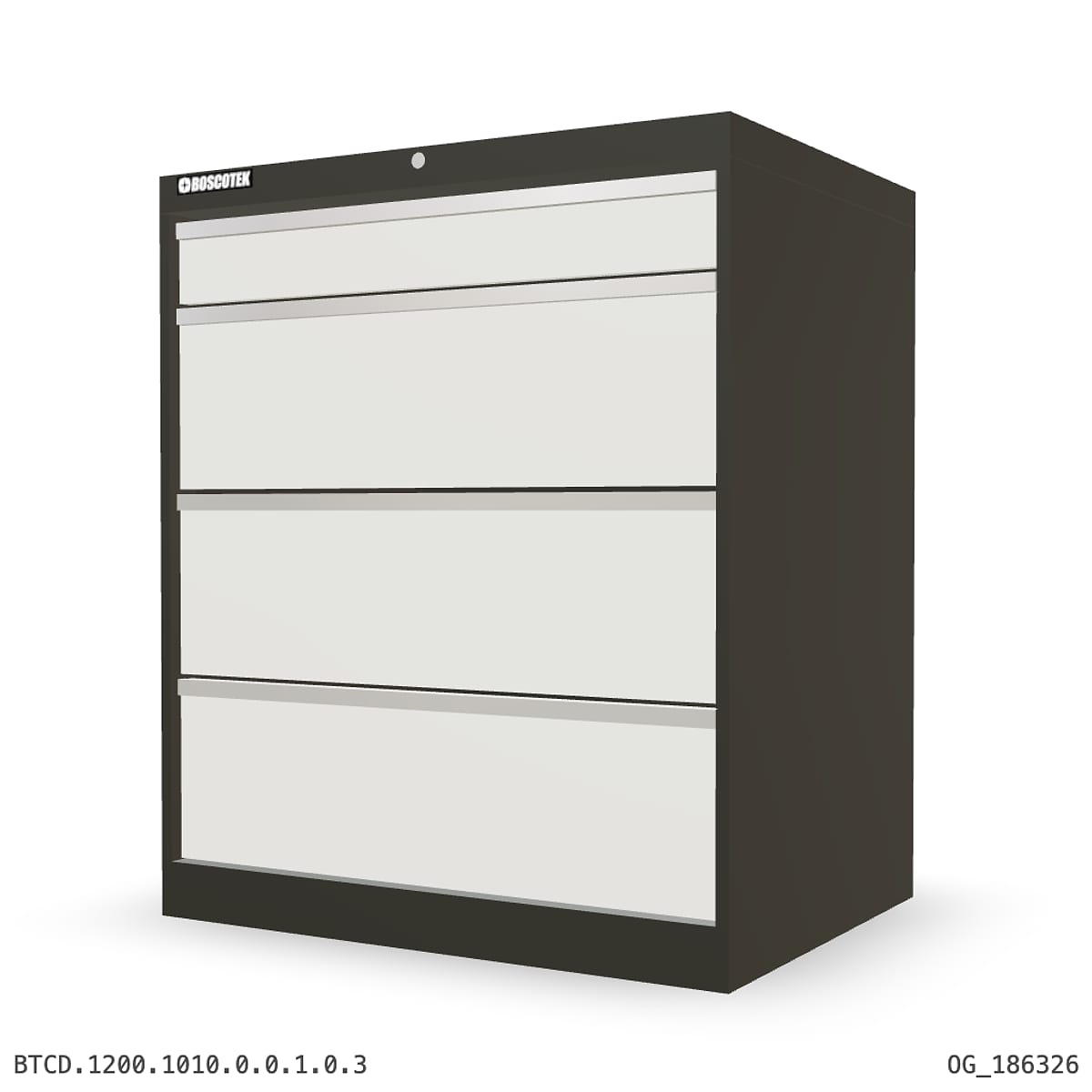 HD Cabinet 1010W × 1200H — D Series, 4-Drawer by Boscotek