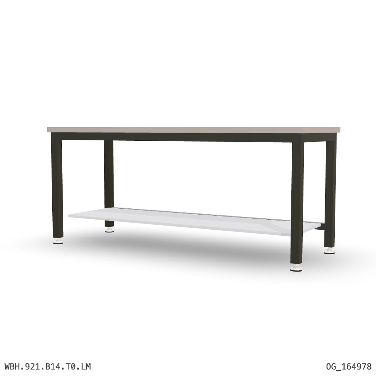 Heavy Duty Workbench 2100mm — Laminated Timber (42mm HDF), under-bench storage by Boscotek