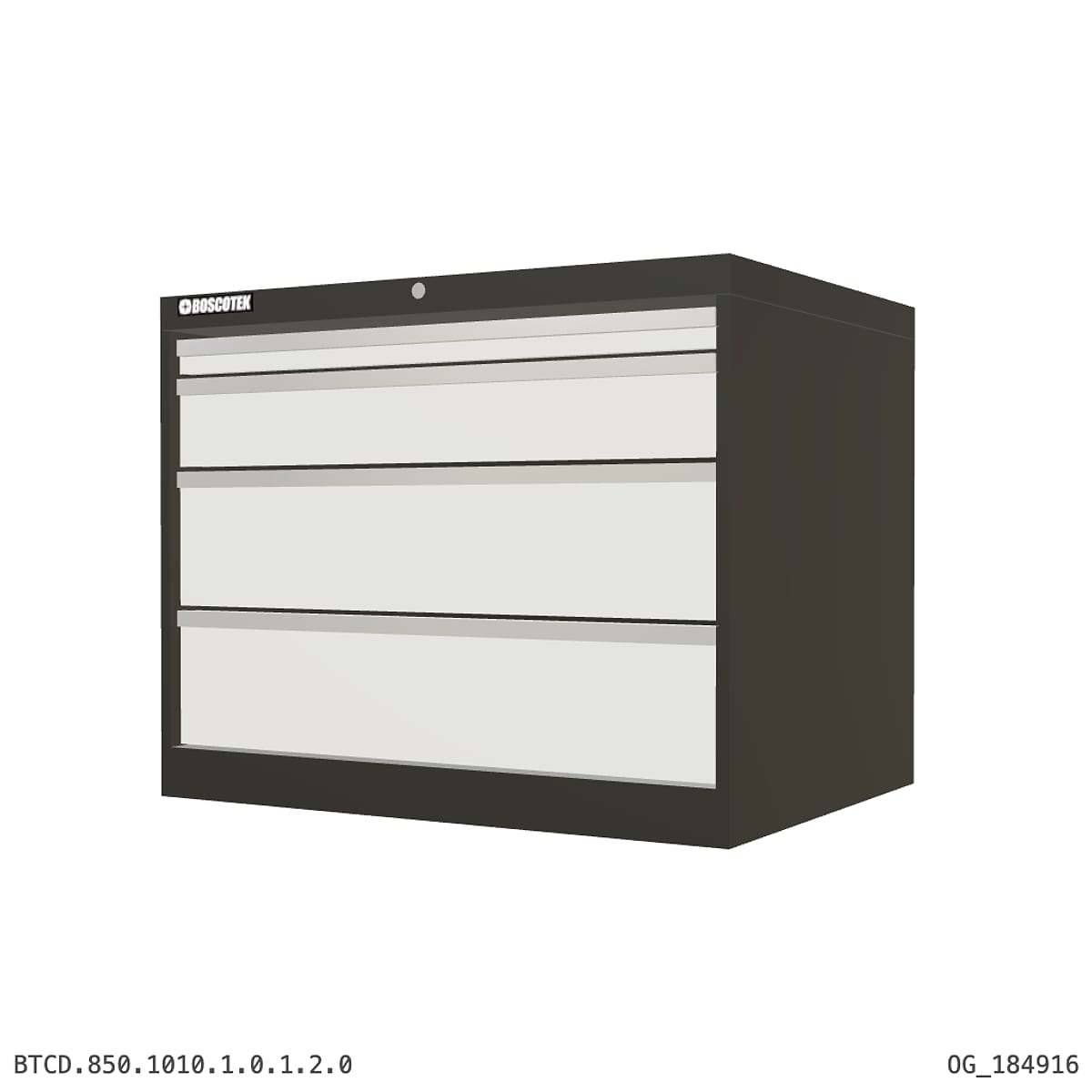 HD Cabinet 1010W × 850H — D Series, 4-Drawer by Boscotek
