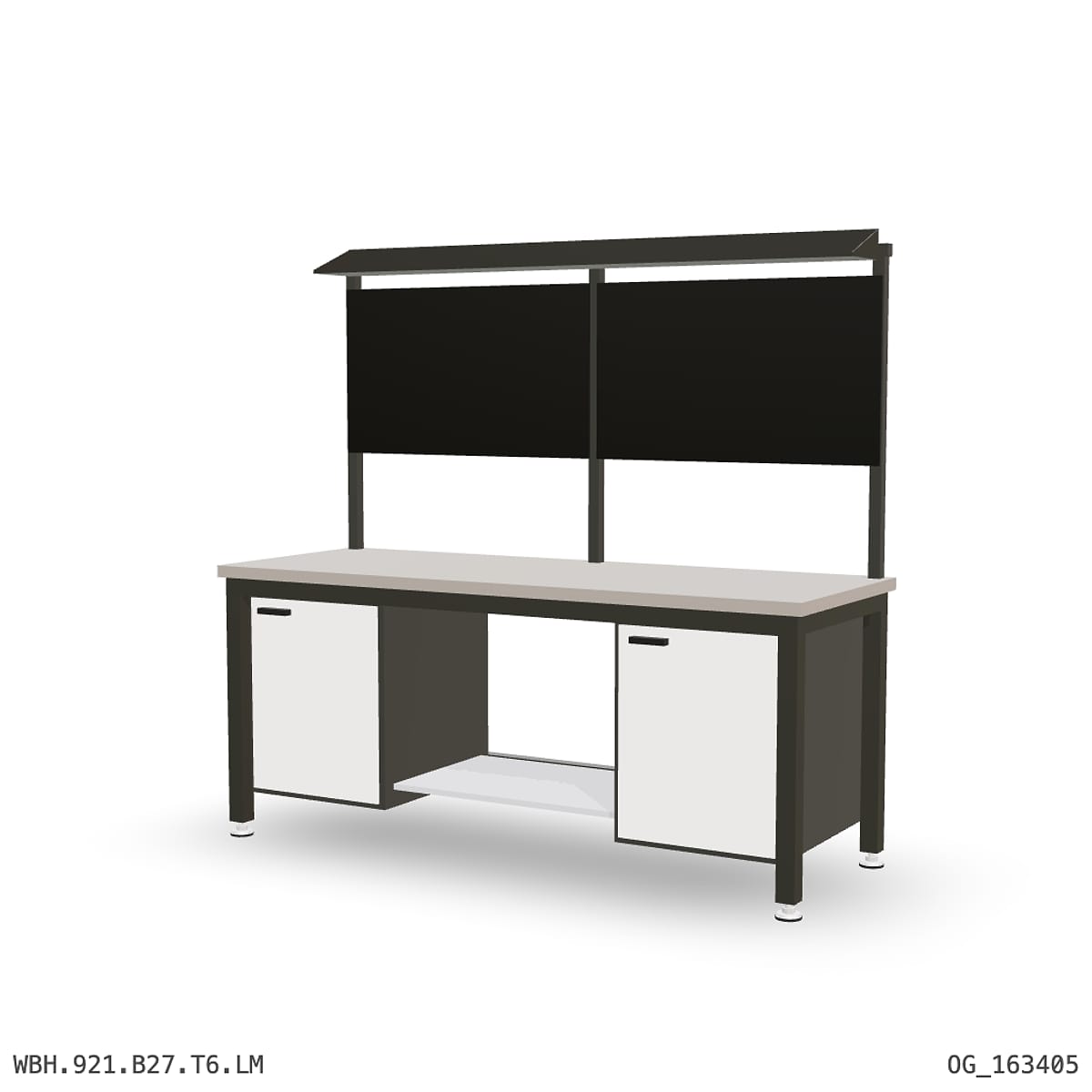 Heavy Duty Workbench 2100mm — Laminated Timber (42mm HDF), under-bench storage + overhead shelving by Boscotek