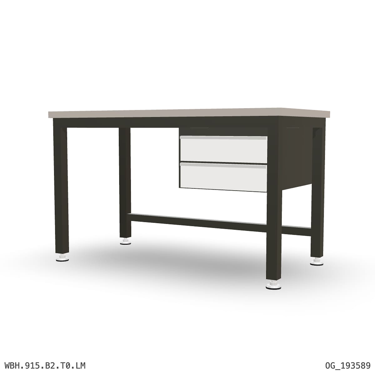 Heavy Duty Workbench 1500mm — Laminated Timber (42mm HDF), under-bench storage by Boscotek