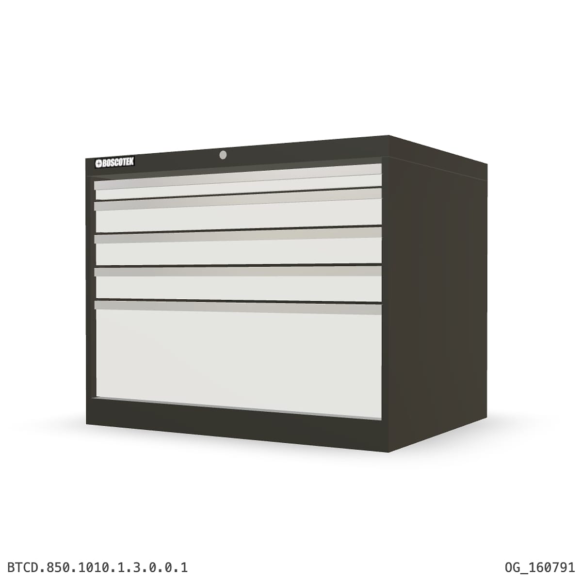 HD Cabinet 1010W × 850H — D Series, 5-Drawer by Boscotek