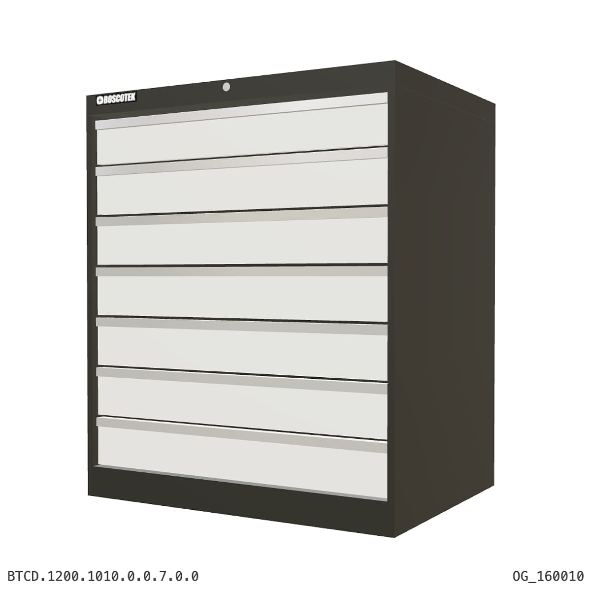 HD Cabinet 1010W × 1200H — D Series, 7-Drawer by Boscotek