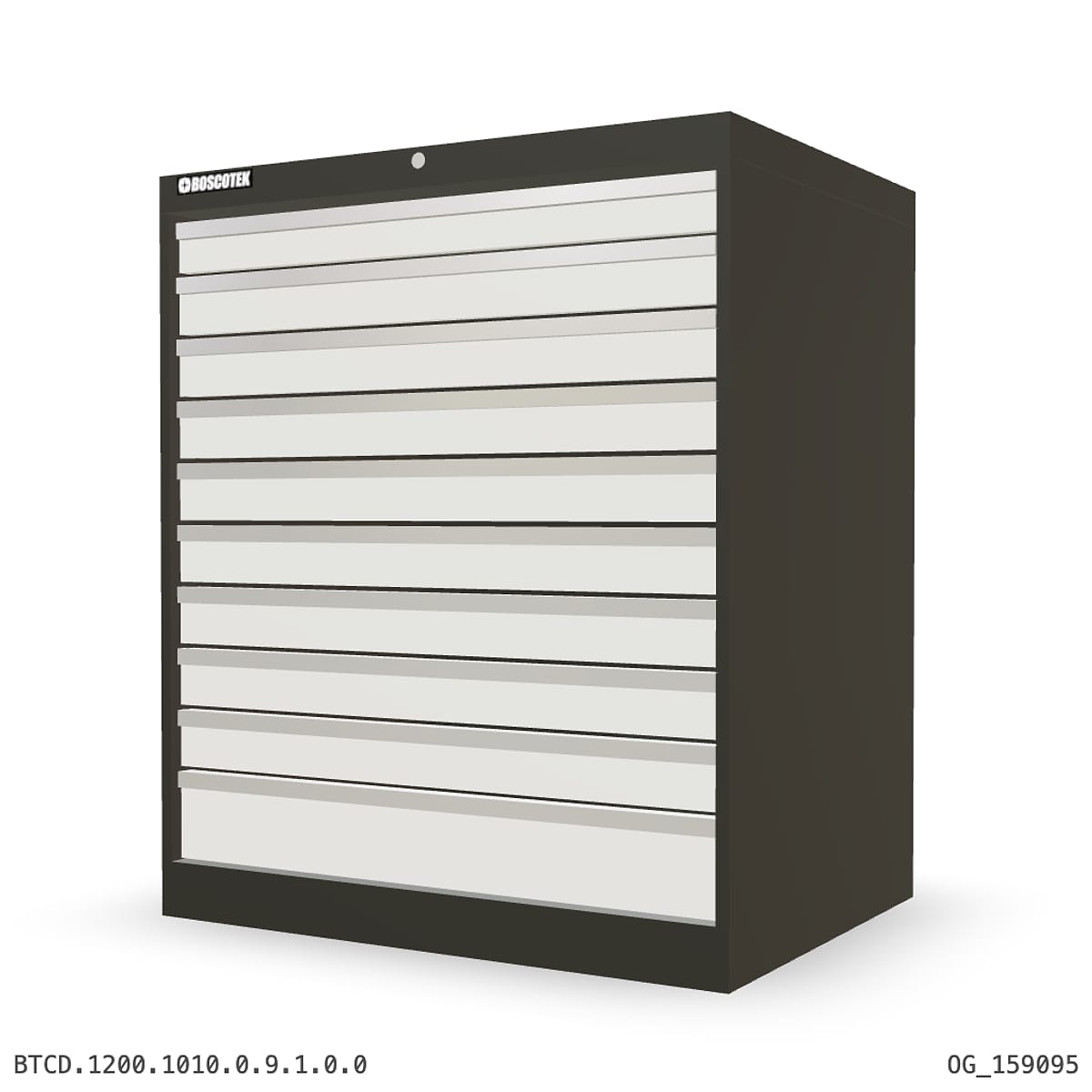 HD Cabinet 1010W × 1200H — D Series, 10-Drawer by Boscotek