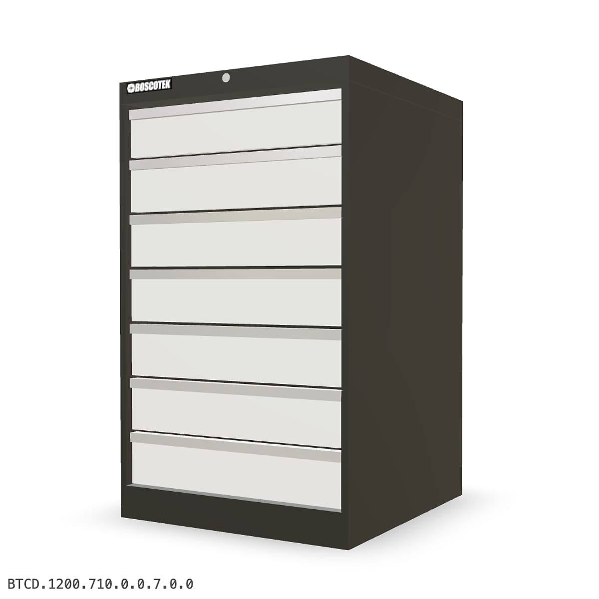 HD Cabinet 710W × 1200H — D Series, 7-Drawer by Boscotek