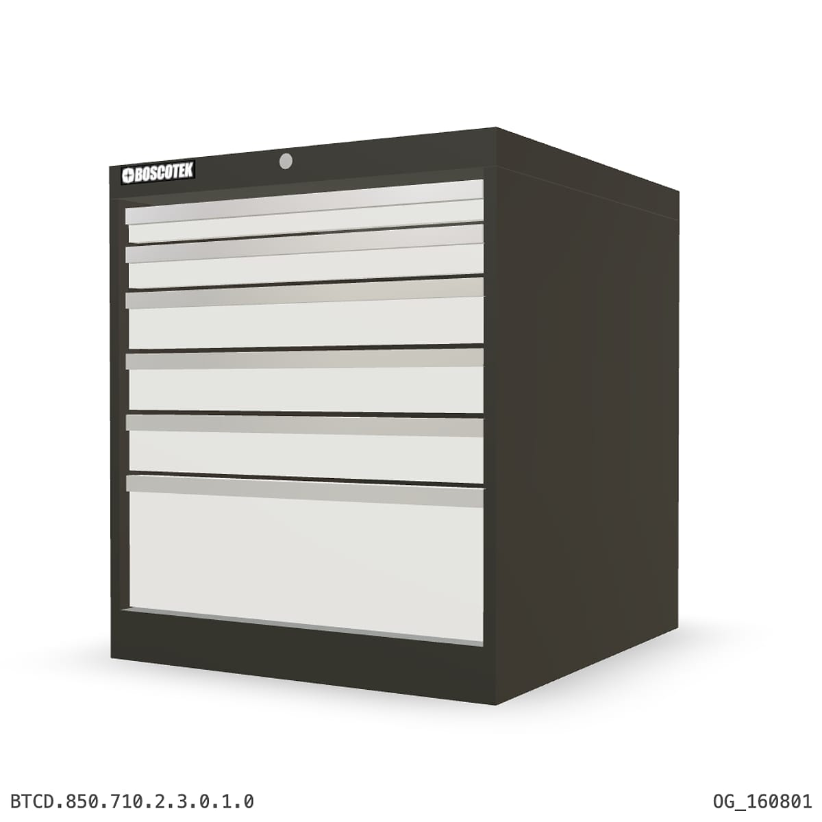 HD Cabinet 710W × 850H — D Series, 6-Drawer by Boscotek