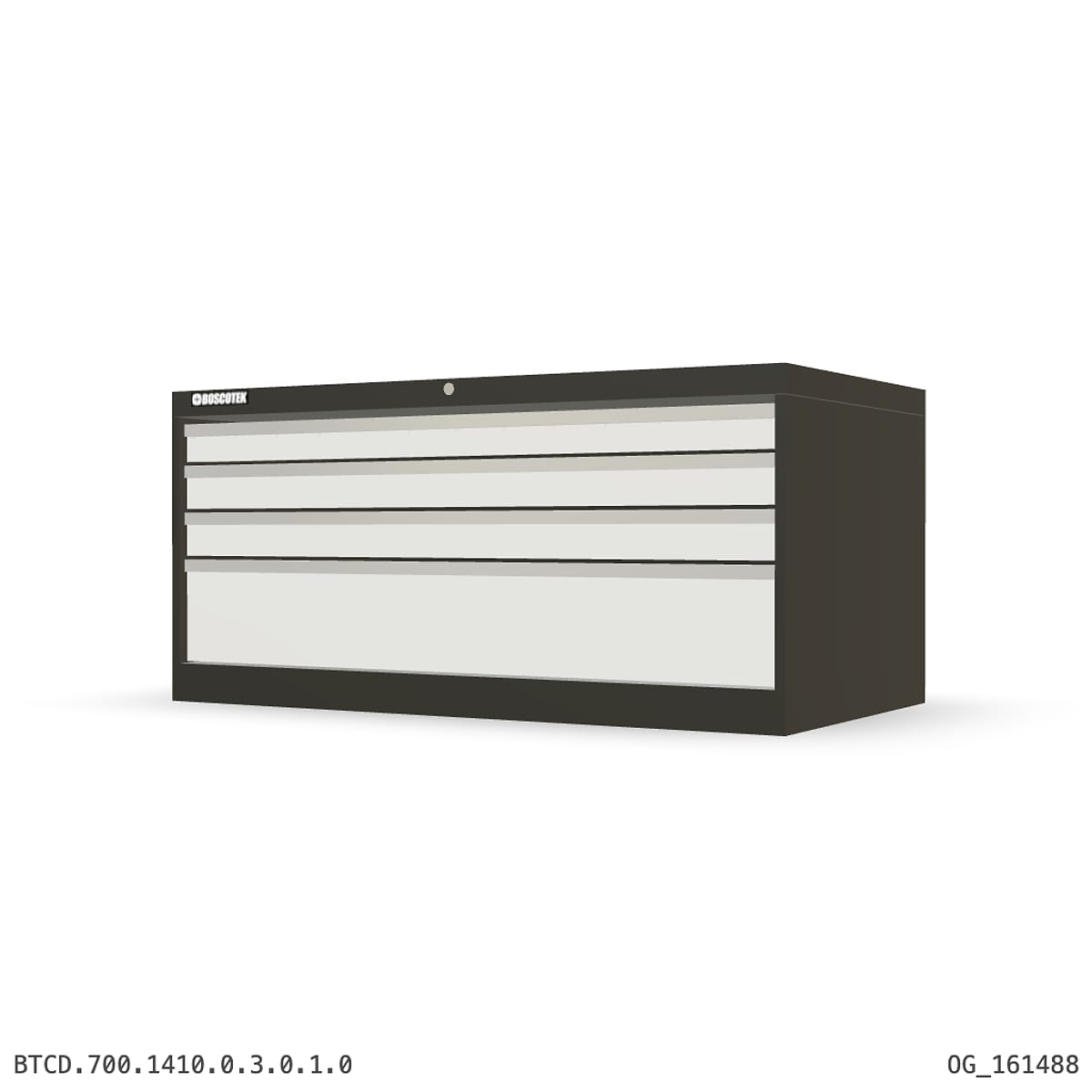 HD Cabinet 1410W × 700H — D Series, 4-Drawer by Boscotek