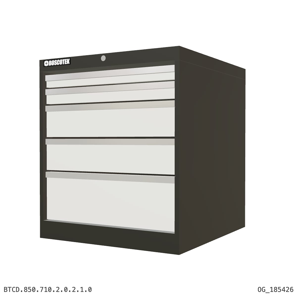 HD Cabinet 710W × 850H — D Series, 5-Drawer by Boscotek