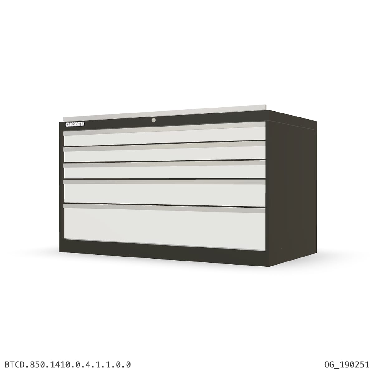 HD Cabinet 1410W × 850H — D Series, 6-Drawer by Boscotek