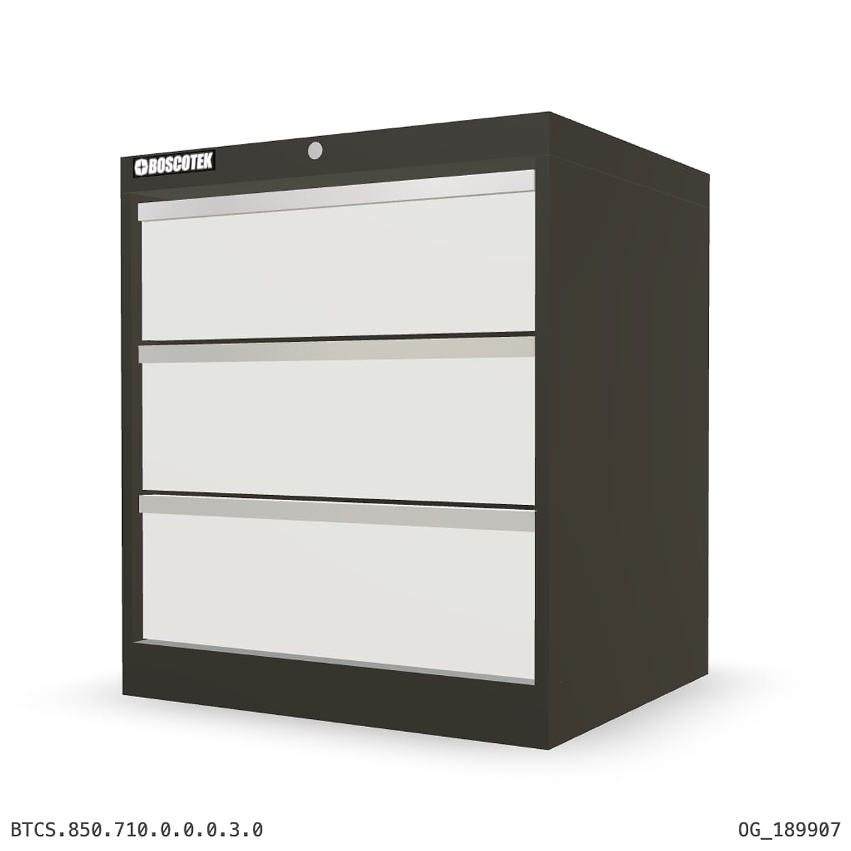 HD Cabinet 710W × 850H — S Series, 3-Drawer by Boscotek