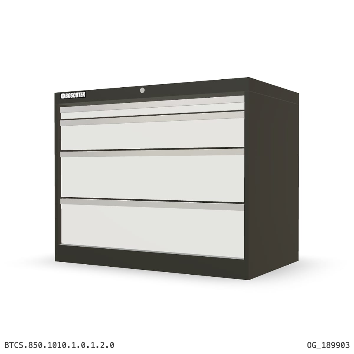 HD Cabinet 1010W × 850H — S Series, 4-Drawer by Boscotek