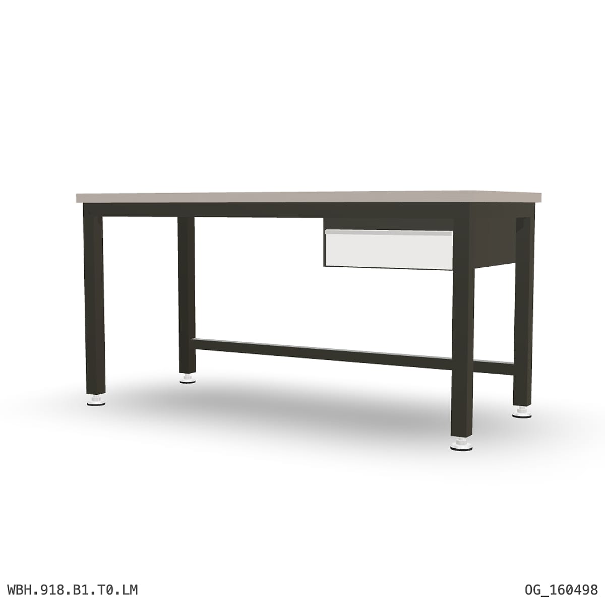 Heavy Duty Workbench 1800mm — Laminated Timber (42mm HDF), under-bench storage by Boscotek