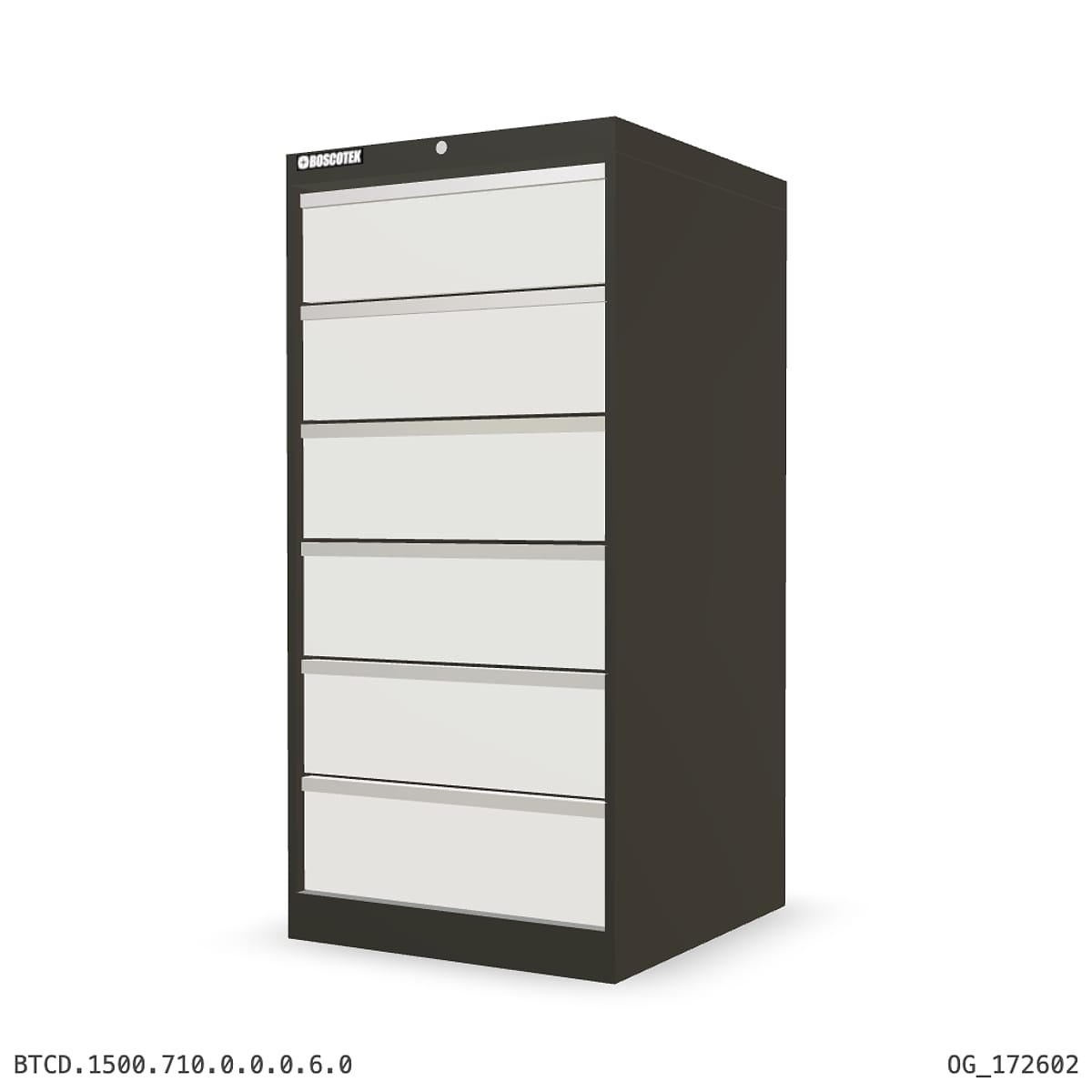 HD Cabinet 710W × 1500H — D Series, 6-Drawer by Boscotek