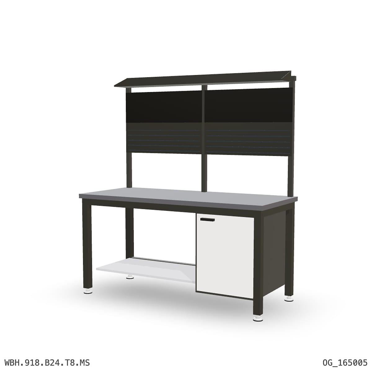 Heavy Duty Workbench 1800mm — 2mm Mild Steel, under-bench storage + overhead shelving by Boscotek