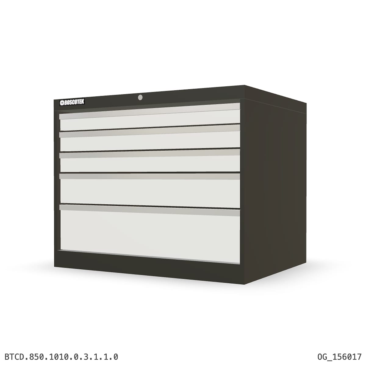 HD Cabinet 1010W × 850H — D Series, 5-Drawer by Boscotek