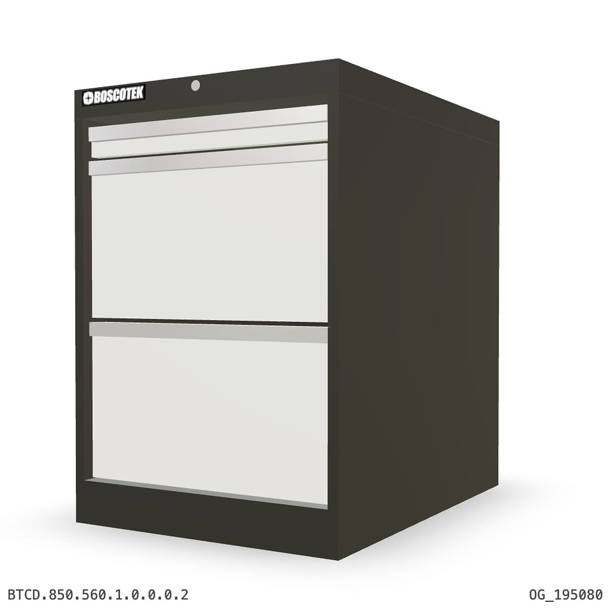 HD Cabinet 560W × 850H — D Series, 3-Drawer by Boscotek