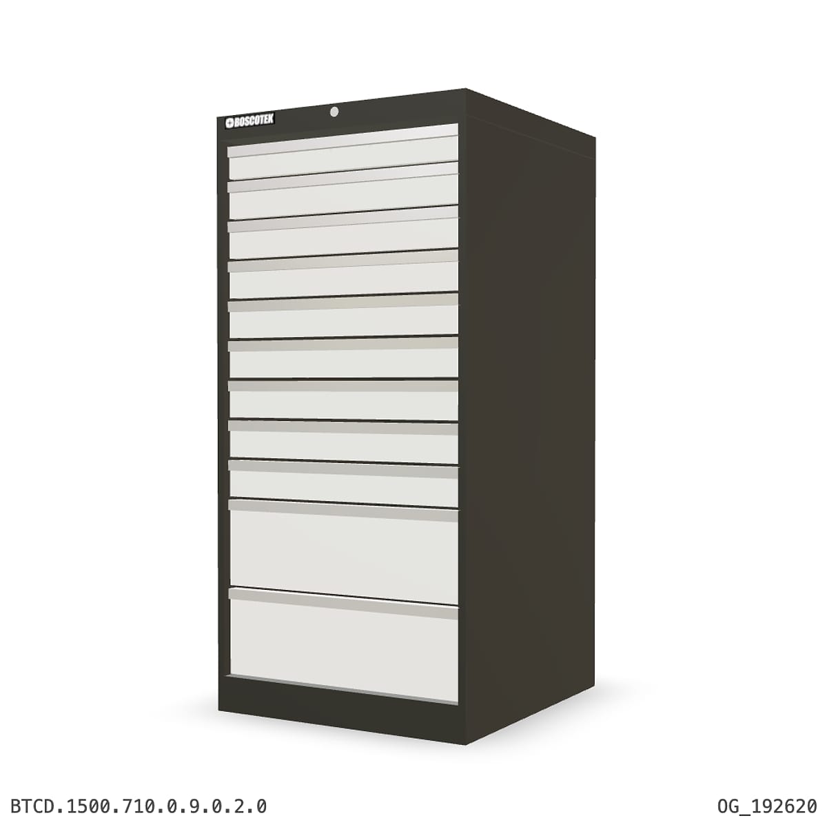 HD Cabinet 710W × 1500H — D Series, 11-Drawer by Boscotek
