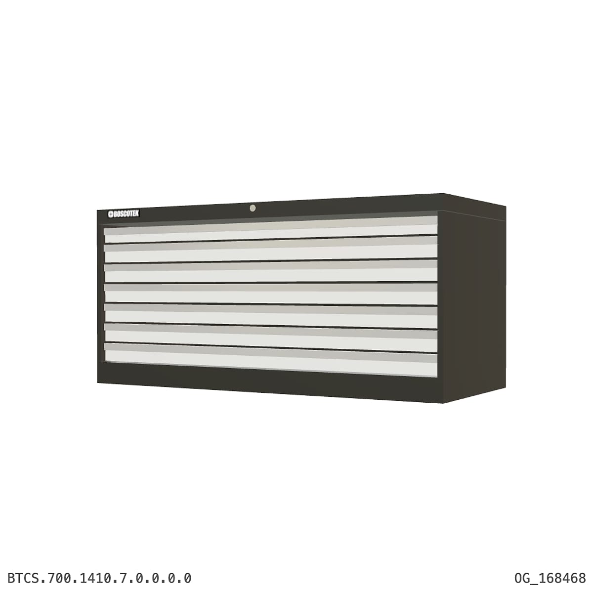 HD Cabinet 1410W × 700H — S Series, 7-Drawer by Boscotek