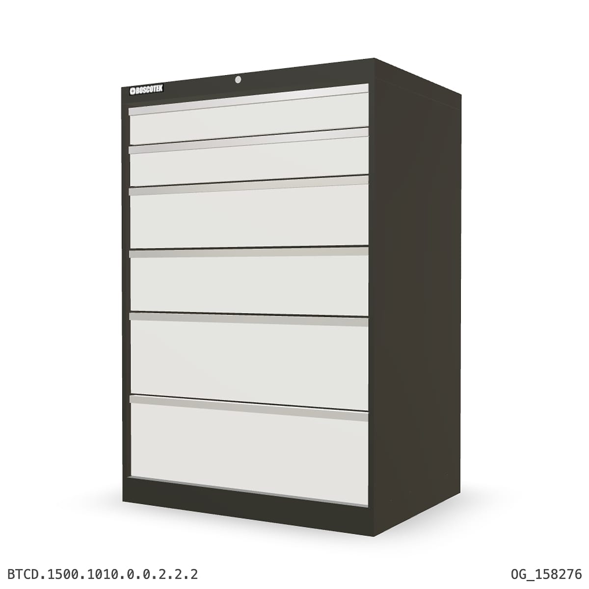 HD Cabinet 1010W × 1500H — D Series, 6-Drawer by Boscotek