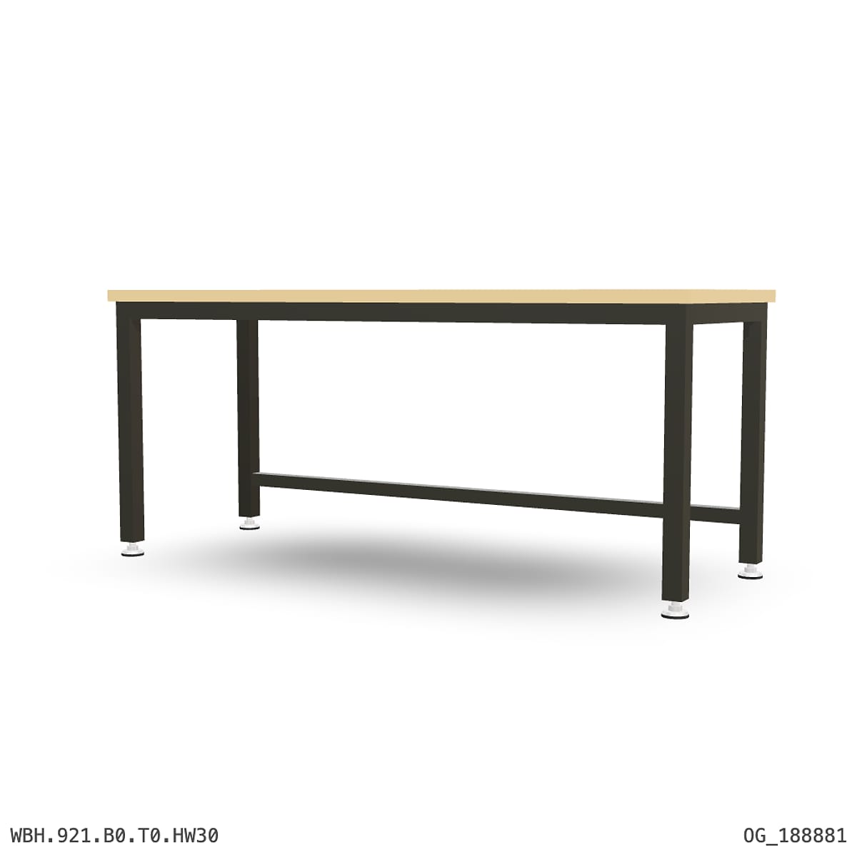 Heavy Duty Workbench 2100mm — Hardwood Oak 30mm by Boscotek
